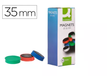 10 Aimants QC plastique 35mm assortis
