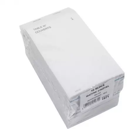 10 Blocs Ma&icirc;tre d\'hotel DUPLI 80x150mm / 1971