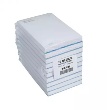 10 Blocs Ma&icirc;tre d\'hotel TRIPLI 80x150mm / 1972