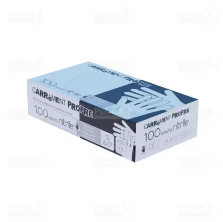 10 Boites de 100 Gants Nitrile NOIR Non Poudr&eacute;s Taille XL 9/10