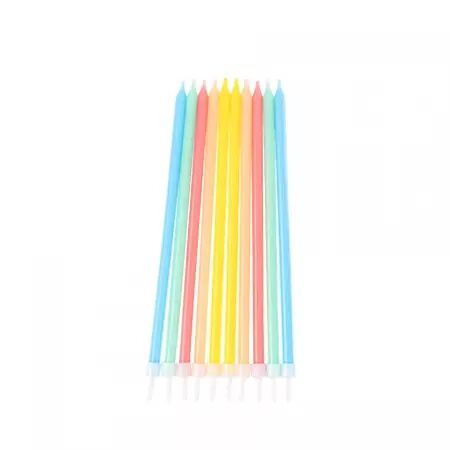 10 Bougies G&eacute;antes Pastel 15cm