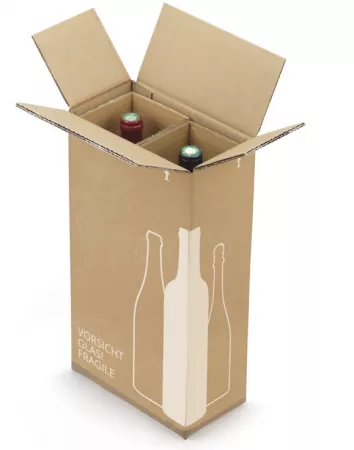 10 Caisses Exp&eacute;dition Renforc&eacute; 2 Bouteilles (voir + croisillons)