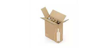 10 Caisses Exp&eacute;dition Renforc&eacute; 3 Bouteilles (voir + croisillons)
