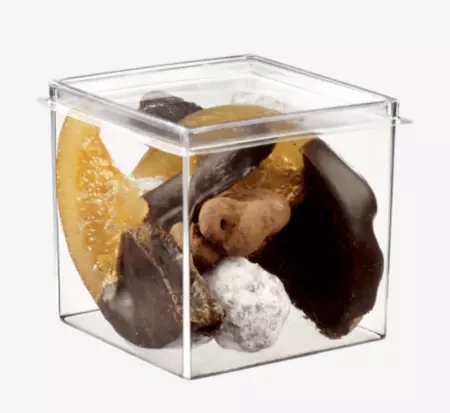 10 couvercles cube cristal 70ml