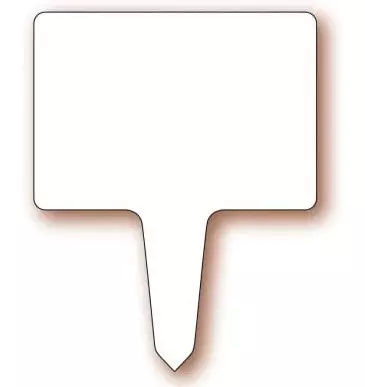 10 Etiquettes Blanches 6.7x10 pique plast / 107