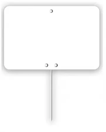 10 Etiquettes Blanches 6x8 pique inox / 9428