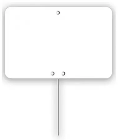 10 Etiquettes Blanches 8x12 pique inox / 9430