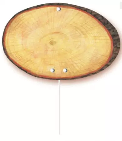 10 Etiquettes Rondin 7x4.5cm / 9728