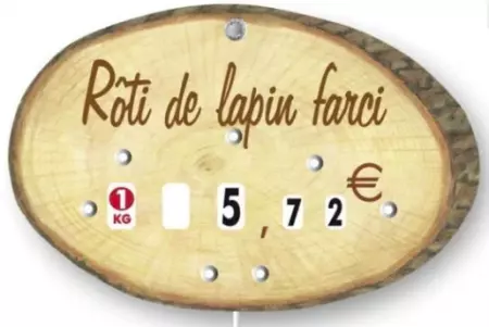 10 Etiquettes Rondin 9.5x6cm / 9729