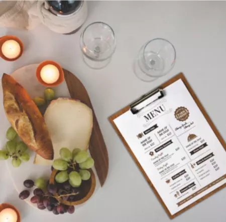 10 PLANCHE PORTE MENU AVEC PINCE 22,9x31,8x0,4 CM BAMBOU