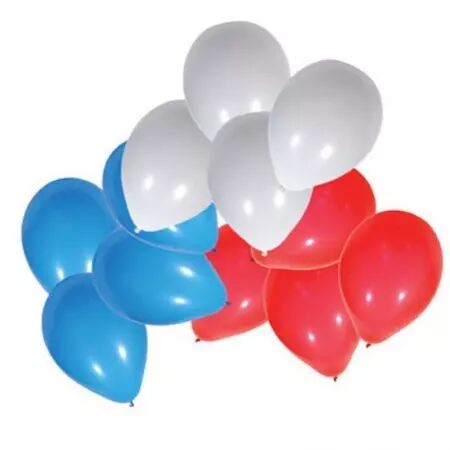 100 BALLONS BLEU BLANC ROUGE