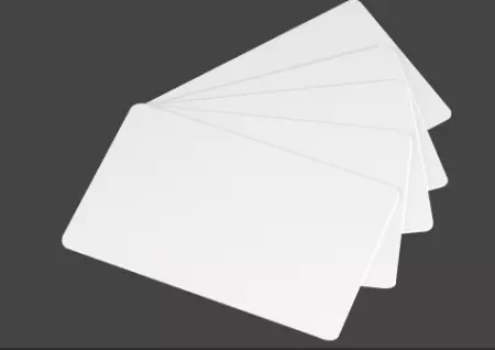 100 Cartes 54x86mm PVC BLANC