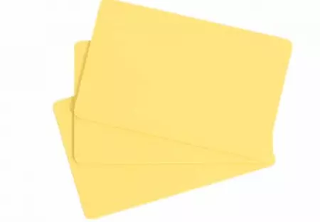 100 Cartes 54x86mm PVC JAUNE