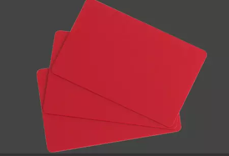 100 Cartes 54x86mm PVC ROUGE