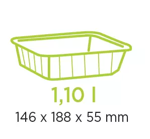 100 Cartybox Cristal PP Inject&eacute; 1.10L