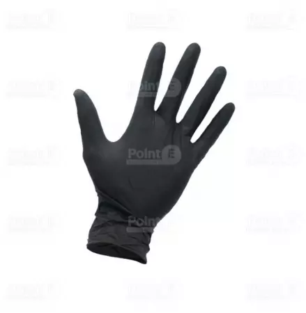100 Gants Nitrile NOIR Non Poudr&eacute;s Taille L 8-9
