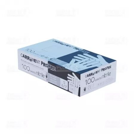 100 Gants Nitrile NOIR Non Poudr&eacute;s Taille M 7-8