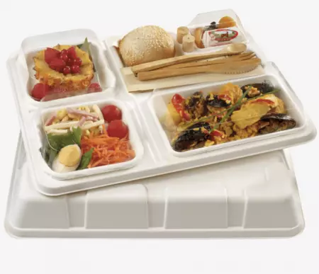 100 Plateaux 5 Compartiments 380x292x16mm NATURA