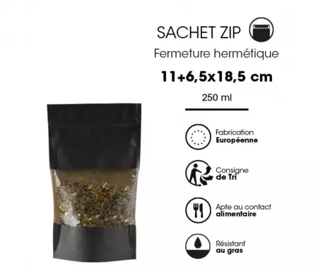 100 SACHETS DAILYPAC FEN NOIR K.B 40G - 11+6,5x18,5cm