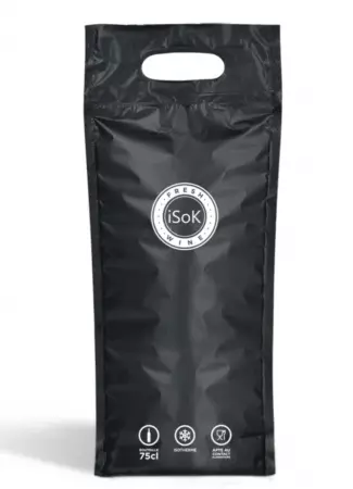 100 Sacs Bouteille Isotherme NOIR / 12346