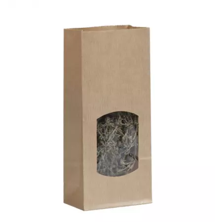 100 Sacs Kraft Brun Fenetre 8.5+5x21.5 / 23102