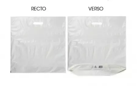 100 Sacs PDR Blanc 50x50+5 PCR80% PEBD 50&micro;