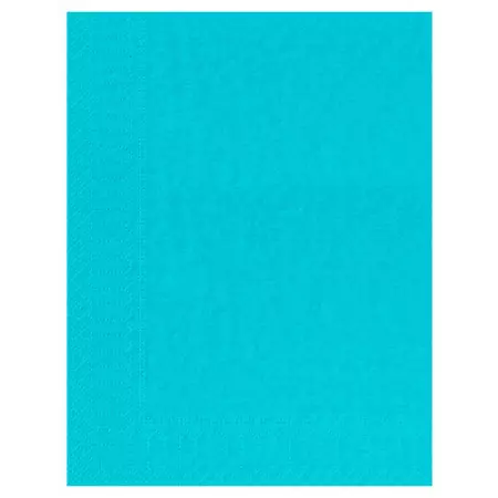 100 Serviettes Ouate 2 plis 30x39 TURQUOISE