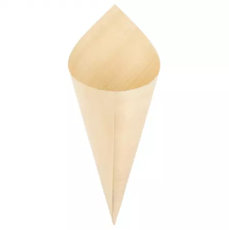 1000 CORNETS EN FEUILLE DE PEUPLIER 12.5CM NATUREL BOIS
