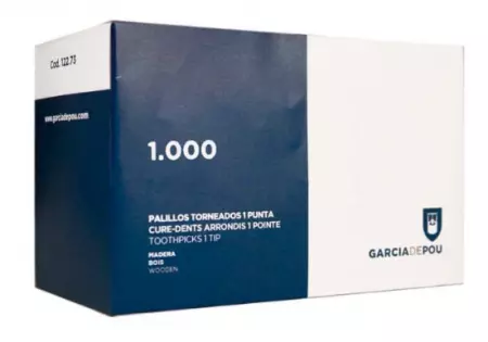 1000 Cures dents bois pointe arrondie 6.5cm