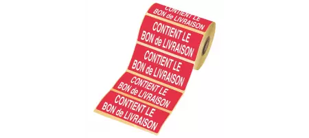 1000 Etiquettes en Rouleau CONTIENT LE BL 142x63mm