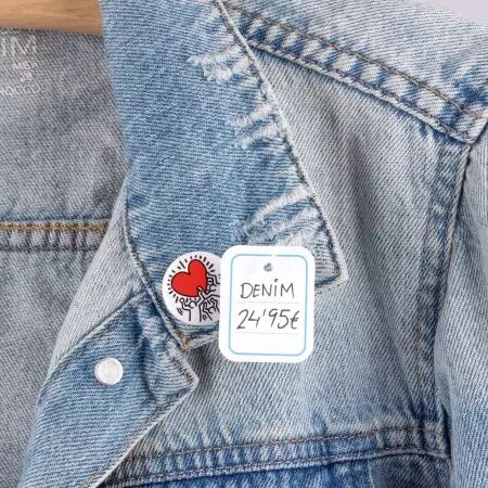 1000 Etiquettes Textile &agrave; trou 30x37