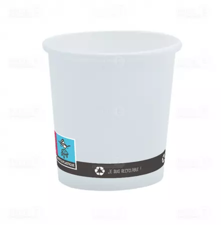 1000 Gobelets Carton 18cl BLANC