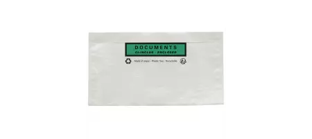 1000 Pochette porte-documents imprim&eacute;e en papier - 228 x 120 mm