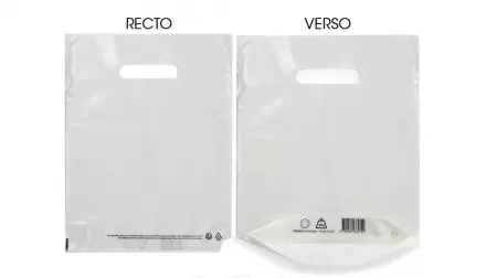 1000 Sacs PDS Blanc 25x32+4 PCR80% PEBD 50&micro;