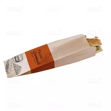 1000 Sacs Sandwich Kraft 100+60x340mm PAUSE GOURMANDE