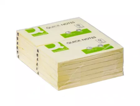 12 Blocs Notes QC 75x125 100 Feuilles JAUNE