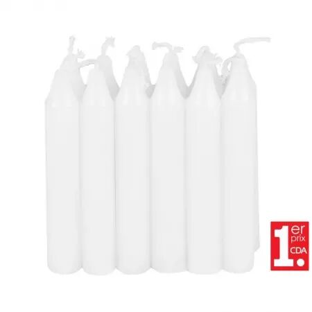 12 Bougies Blanches Pour lampions avec bob&egrave;ches