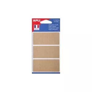 12 Etiquettes Kraft 75x34mm