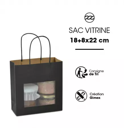 12 Sacs Kraft + F 18+8x19 NOIR INTENSE 21020