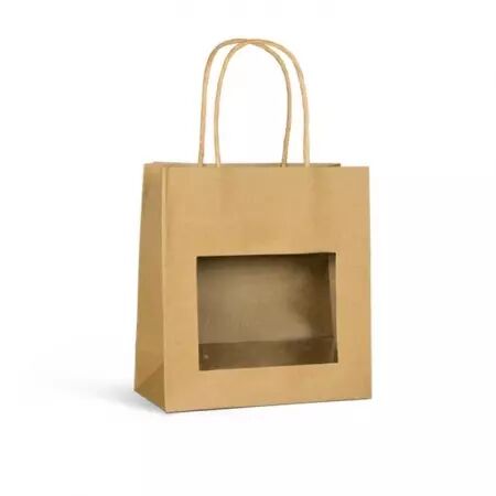 12 Sacs Kraft brun a Fenetre 180+80x190 / 21016