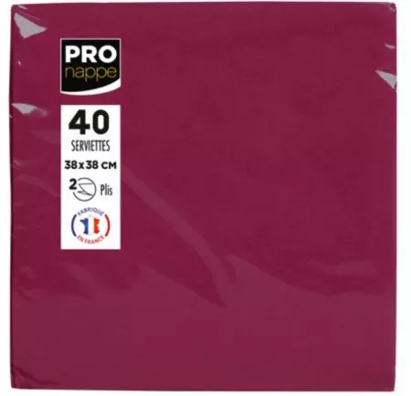 1200 SERVIETTES OUATE MICRO GAUFRE 38X38 BORDEAUX