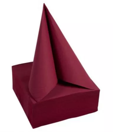 1200 SERVIETTES OUATE MICRO GAUFRE 38X38 BORDEAUX