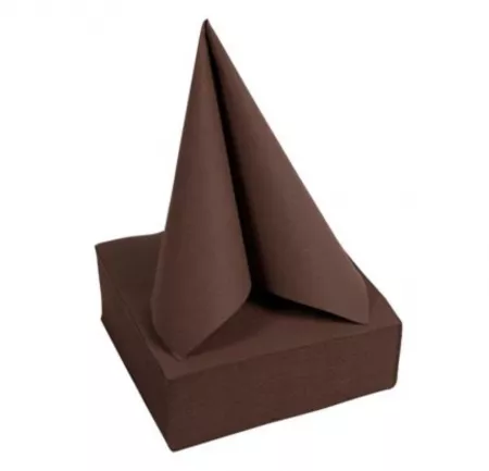 1200 SERVIETTES OUATE MICRO GAUFRE 38X38 CHOCOLAT