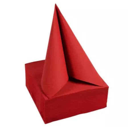 1200 SERVIETTES OUATE MICRO GAUFRE 38X38 ROUGE