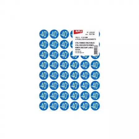 192 Pastilles Enlevables D24 BLEU -40%
