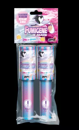 2 FUMIGENE A MAIN BLANC A ROSE / AR33100