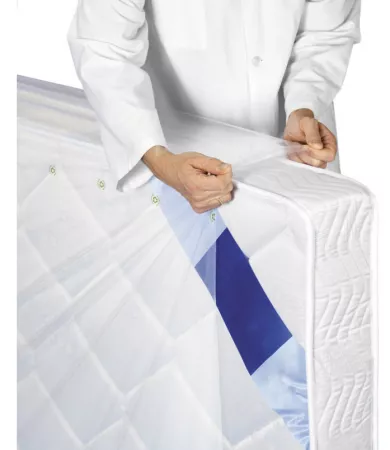 2 Housses matelas GM BLANC 100&micro; 1650+140/140x2200