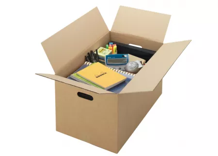 20 Caisses cartons d&eacute;m&eacute;nagement - SANS IMP. AVEC POIGN&Eacute;ES 545 x 345 x 325 mm