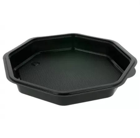 200 Assiettes + Couvercles Octo 23x23x5 NOIR