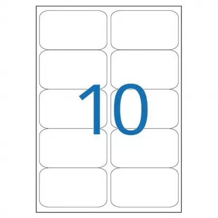 200 Etiquettes Transparentes 96x50.8